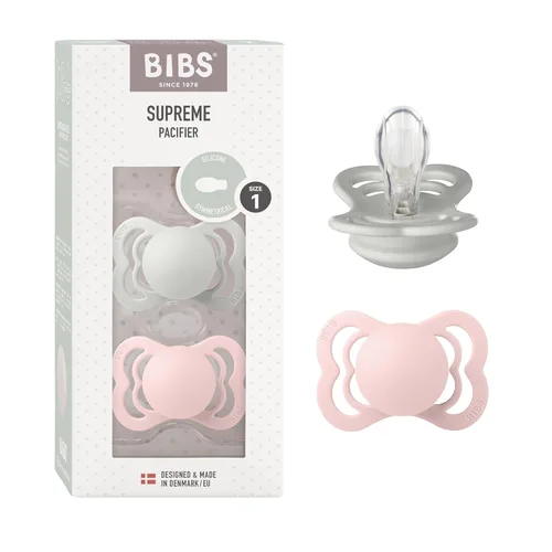 Miniatura 22 de BIBS Supreme Chupete para Bebé Paquete de 2 Hecho en Dinamarca Chupete Tranquilizador Sin BPA, Pezón Simétrico. Silicona, Talla 1 (0-6 Meses)