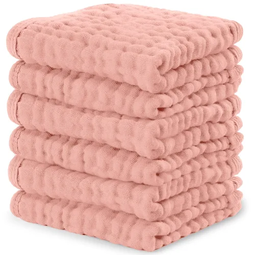 Miniatura 59 de Comfy Cubs - Juego de paños de muselina para eructos de 20 x 10 pulgadas, paquete de 10, tamaño grande, 6 capas, 100% algodón, absorbentes, seguros