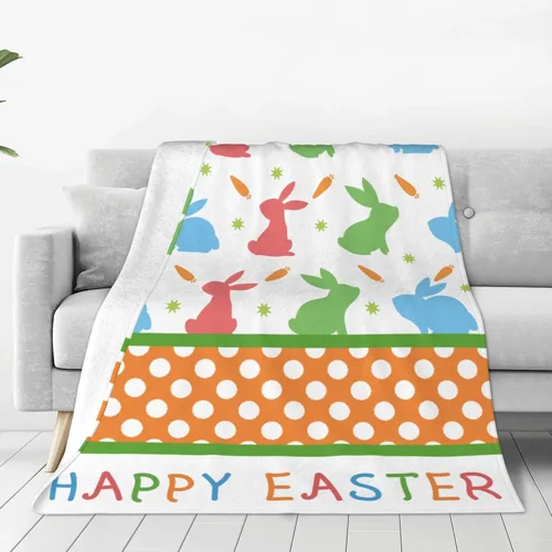 Miniatura 22 de Manta del día de San Patricio, manta decorativa de tréboles verdes irlandeses para primavera, 40 x 50 pulgadas, manta de franela suave para viajes