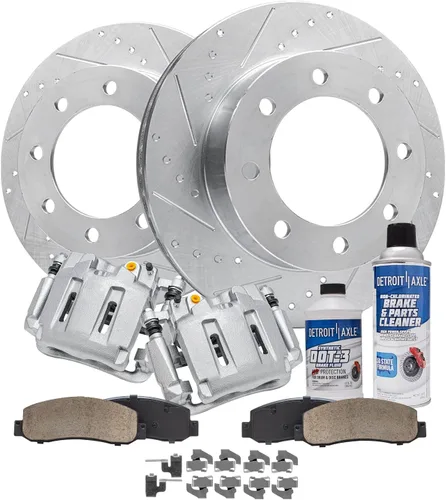 Miniatura 40 de Detroit Axle - 4 rotores de freno para Chevrolet Cruze 2014 2015 [modelos de motores de gas] Rotores de freno de disco perforados y ranurados