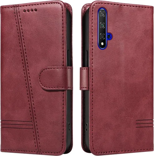Miniatura 85 de Funda con tapa para Huawei Nova Lite 3, protección de 360 grados, a prueba de golpes, de piel sintética, con función atril y 3 ranuras