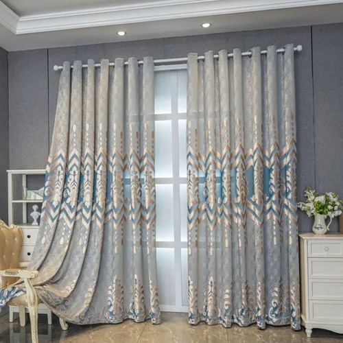 Miniatura 22 de VOGOL Cortinas/Cortinajes/Paneles/Tratamientos Personalizados Simples de Chenilla Jacquard Opacas Elegancia para Ventana para Dormitorio Sala