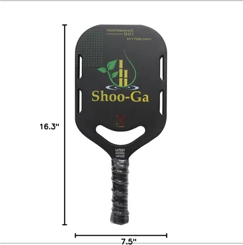 Miniatura 10 de Paletas aerodinámicas de fibra de carbono para pickleball (juego de 2) con superficie esmerilada ProSpin+ Nextgen y núcleo de polímero de panal