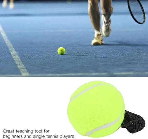 Miniatura 8 de Pelota de tenis, pelota de entrenamiento para principiantes con cuerda de goma elástica, equipo de entrenamiento de tenis multiusos para interiores