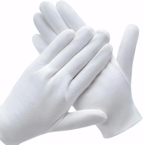 Miniatura 8 de 12 pares de guantes de algodón blancos para servir, inspección, disfraz - Guantes de tela para manos secas, eccema, SPA hidratante (12 pairs)