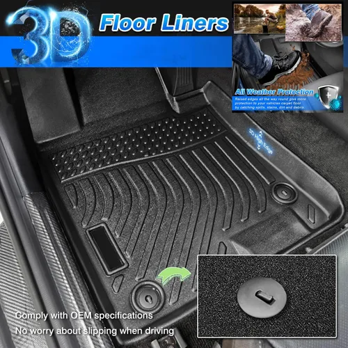 Miniatura 32 de Alfombrillas para Nissan Ariya 2023 2024 2025 2026, alfombrilla para todo tipo de clima, para accesorios Ariya, alfombrillas de TPE para piso