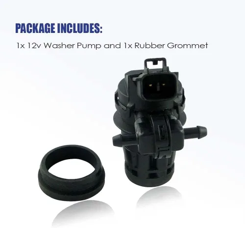 Miniatura 6 de 13126-232316A Bomba de lavaparabrisas con arandela - Motor lavaparabrisas compatible con Honda, Lexus, Mazda, Toyota - Reemplaza el número OEM