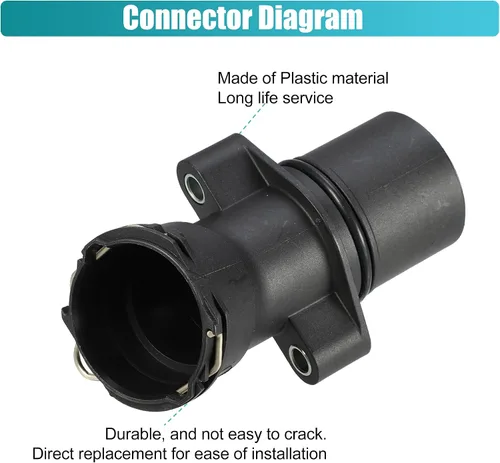 Miniatura 5 de X AUTOHAUX Conector de manguera de refrigerante del motor para Mercedes-Benz C230 L4 1.8L 2003-2005 para Mercedes-Benz S550 2007-2011