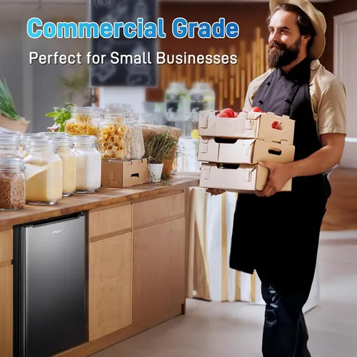 Miniatura 5 de Anypro Congelador Vertical Compacto Mini de 3 Pies Cúbicos con 3 Puertas de Cajón Desplegables y Termostato Ajustable, Congelador Vertical Pequeño