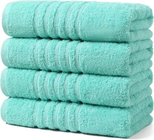 Miniatura 38 de Aibaser Toallas de mano - 16x30 pulgadas - Toallas de mano ligeras y altamente absorbentes para baño, viaje, gimnasio, ducha y spa (Azul)