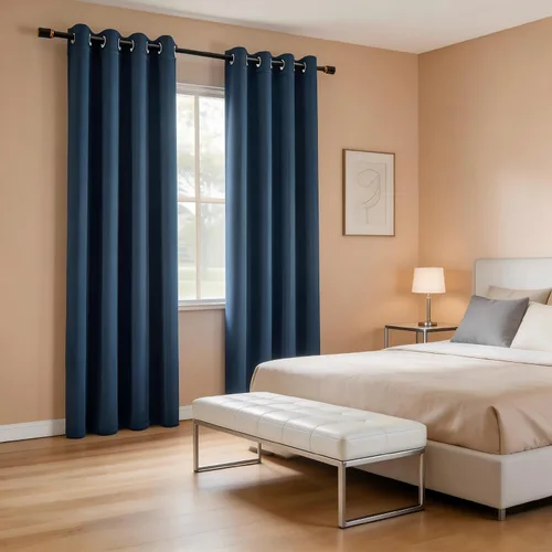 IGEMAEVE Juego de 2 paneles de cortinas opacas color azul marino de 72 pulgadas de largo, cortinas opacas para dormitorio de 72 pulgadas de largo,