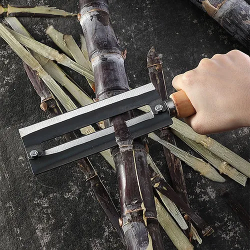 Miniatura 3 de Cuchillo pelador de caña de azúcar, pelador de piña de acero al carbono, cortador de caña de azúcar, cuchillo de cepillado de artefactos con mango