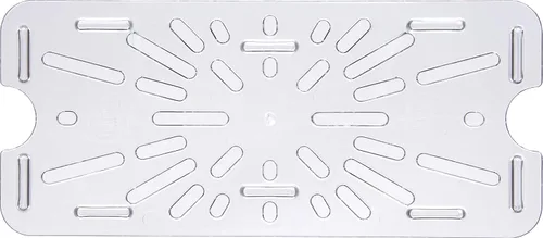 Miniatura 2 de Carlisle FoodService Products - Estante de drenaje de plástico para bandeja de comida de tamaño 1/3, transparente (paquete de 6)
