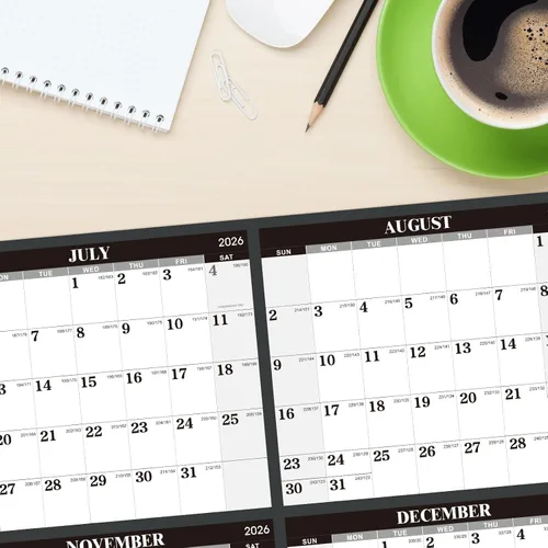 Miniatura 6 de Calendario anual de pared 2026-2027 - Calendario de pared 2026-2027 borrado en seco, julio de 2026 a junio de 2027, 34.6 x 22.9 pulgadas, calendario