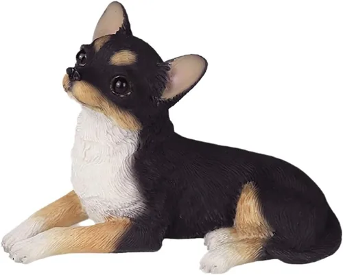 Miniatura 3 de 1 mini estatuilla de resina de Chihuahua de 2 pulgadas, mini regalos conmemorativos para perros, figuras de perro, decoración de automóvil, Negro