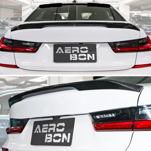 Miniatura 2 de AeroBon Alerón de maletero de fibra de carbono real compatible con BMW Serie 3 G20 Sedan M3 G80 2019-2026 Alerón trasero (estilo G20 MP)