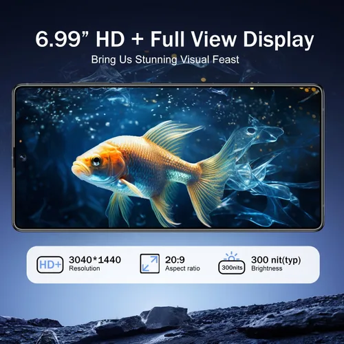 Miniatura 2 de Ecshock I25 Ultra 5G - Teléfono inteligente desbloqueado, 16 GB+512 GB para Android 14, teléfono celular desbloqueado de 6.99 pulgadas, 7000 mAh, 68