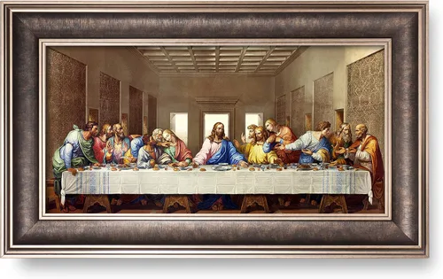 Miniatura 13 de A&T ARTWORK La Última Cena de Leonardo Da Vinci Las reproducciones de arte clásico mundial, impresiones de lienzo Giclee, arte de pared