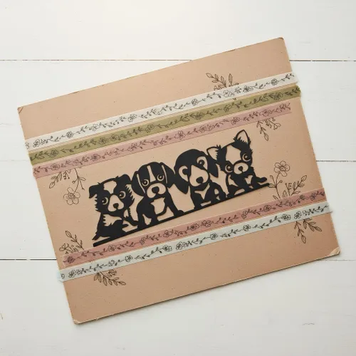 Miniatura 6 de Troqueles con patrón de cachorros para hacer tarjetas, troqueles de corte de celebración, molde de troquelado de metal, troqueles para álbumes