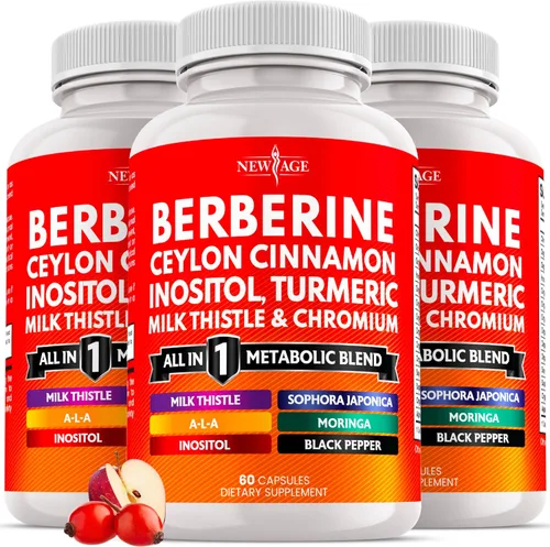 Miniatura 8 de Suplemento de berberina y canela de Ceilán - Melón amargo, glucomanano, Gymnema Sylvestre, cromo, moringa, cardo mariano, cúrcuma, pastillas