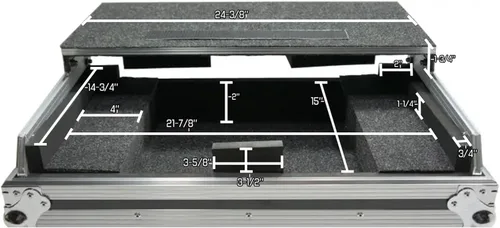 Miniatura 7 de Harmony Audio DJ HCNVLT Flight Glide - Soporte para laptop Road DJ - Carcasa personalizada compatible con Numark NV