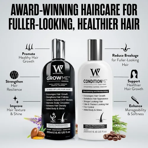 Miniatura 2 de Champú y acondicionador para el crecimiento del cabello de Watermans. Paquete combinado. El mejor sistema de crecimiento del cabello para hombres