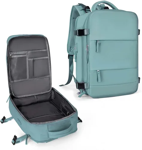 Miniatura 20 de coowoz Mochila grande de viaje para mujeres y hombres, mochila de transporte, mochila para senderismo impermeable, mochila deportiva para Rosa