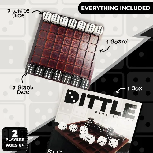 Miniatura 6 de Dittle™- Batalla de Dados Juegos de Dados para 2 Jugadores para Adultos Juegos de Mesa para Adultos para 2 Jugadores Mejor Juego para Dos