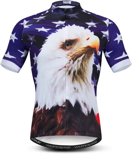Miniatura 165 de Weimostar Hombre Ciclismo Jersey Manga Corta Bicicleta Ropa Multicolor Diamante