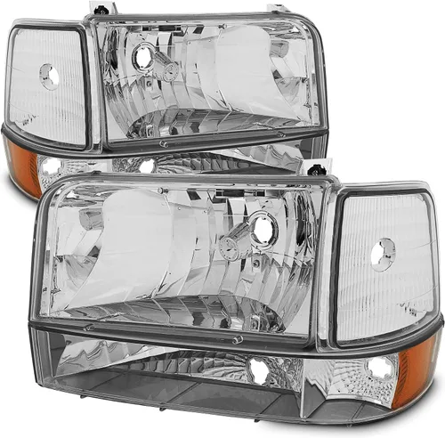 Miniatura 10 de AKKON - Compatible con Ford Bronco 92-96 F150 F250 350 1994 1995 1996 Ford Bronco 92-96 F150 F250 350 con barra LED de faro delantero negro carcasa