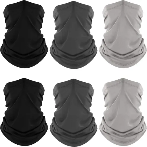 Fuinloth Polaina para el cuello, paquete de 6 unidades de máscara facial con protección UV refrescante para hombres y mujeres