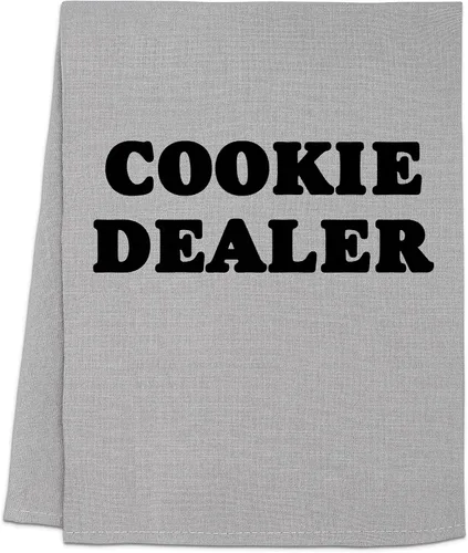 Divertido paño de cocina, saco de harina para distribuidor de galletas, regalo de inauguración de la casa, decoración de cocina de granja, blanco o