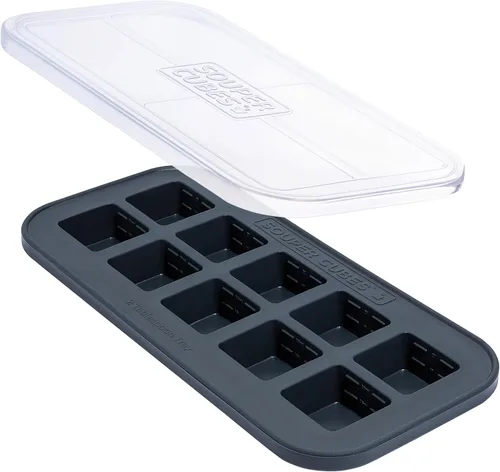 Miniatura 8 de Souper Cubes 2 cucharadas. Moldes de silicona para congelador - Perfectos para almacenar ajo, hierbas, jengibre, pesto, pasta de tomate, jugo