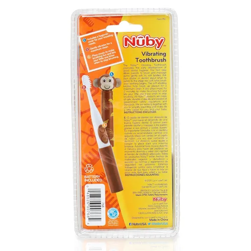 Miniatura 6 de Nuby Cepillo de dientes eléctrico con carácter animal, búho