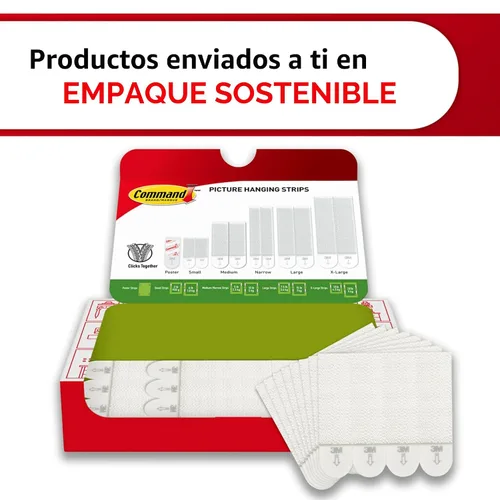 Miniatura 10 de Command Picture Hanging Strips, Sostiene hasta 12 lbs., 16 pares (32 tiras), uso en interiores