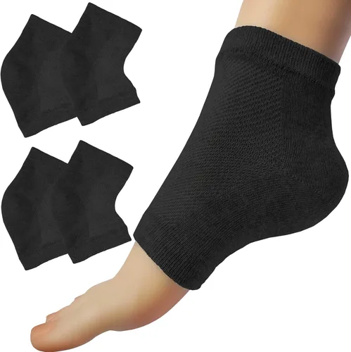Chiroplax Calcetines hidratantes ventilados para talones secos y agrietados, tratamiento de pies, spa forrado de gel para reparar curar suavizar