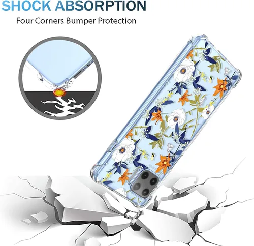 Miniatura 4 de Funda para Moto G 5G Plus Moto One 5G UW Clear Flower Phone Case Soft TPU a prueba de golpes, antiarañazos, funda protectora para Motorola G 5G