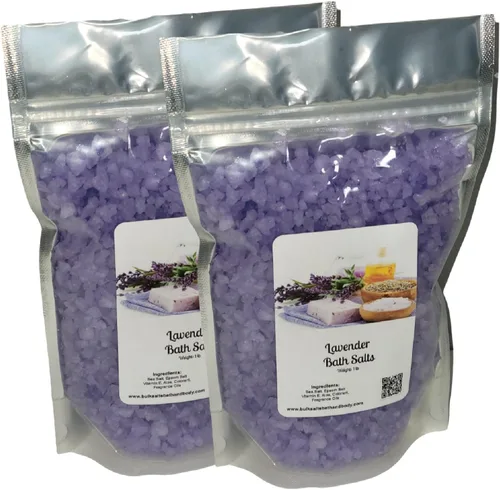Sales de baño | Bolsa de 1 libra | Aroma de lavanda | Cantidad Precio Breaks ((2) bolsas de 1 libra)