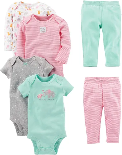 Miniatura 3 de Simple Joys by Carter's Conjunto de 6 piezas para bebé niña (manga corta y larga) y pantalones