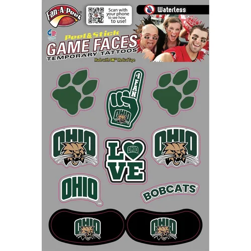 Miniatura 21 de Fan-A-Peel Tatuajes temporales sin agua del estado de Ohio, hipoalergénicos, para despegar y pegar, tatuajes temporales impermeables Ohio State