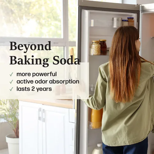Miniatura 3 de Moso Natural Eliminador de olores para refrigerador y congelador. Vida útil de dos años. Más potente que el bicarbonato de sodio. Absorbente