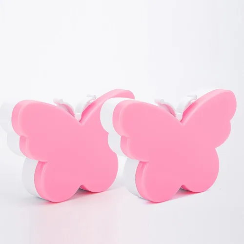 Miniatura 5 de 2 luces LED de mariposa para niños, lámpara de luz nocturna enchufable a la pared con sensor inteligente del atardecer al amanecer, idea para Rosa