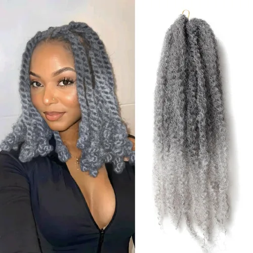 Miniatura 15 de Cabello trenzado Marley Twist de 18 pulgadas, extensiones sintéticas suaves, esponjosas y versátiles para estilos de aspecto natural, perfecto