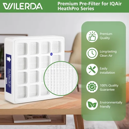 Miniatura 6 de Para PreMax Pre-filtro de repuesto compatible con IQAir HeathPro Series H13 True HEPA Filtro de repuesto de primera etapa