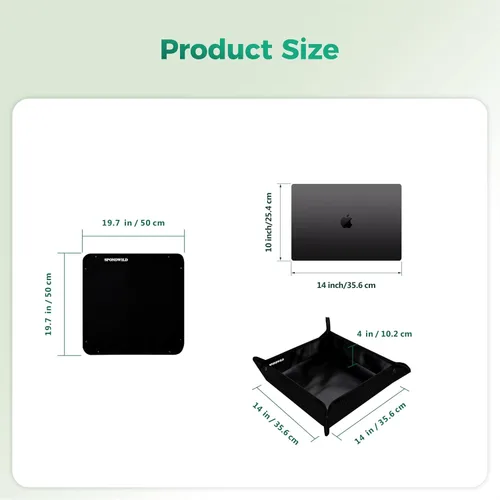 Miniatura 2 de Tapete grande de trasplante de plantas, tapete grueso impermeable para macetas, tapete de jardinería para suculentas, tapete portátil