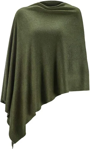 Miniatura 11 de Fomolom Ponchos para mujer, versátil, ligero, tejido sólido, chal envolvente, bufanda, accesorios para mujer
