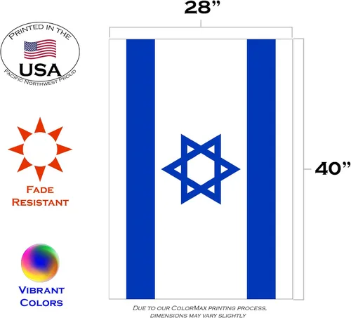 Miniatura 2 de Toland Home Garden 1010641 Bandera de Israel decorativa de 28 x 40 pulgadas