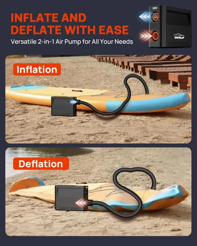 Miniatura 6 de Paddle Board Pump - 150PSI Paddle Board Air Compressor, 4X Faster Electric Pump with 9 Modes, All-in-One Auto Air Pump for Car Tires, Motor Bike