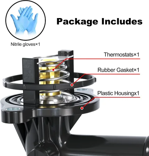 Miniatura 4 de EVIL ENERGY Conjunto de carcasa de termostato, 05184651AF 49569 902-852, compatible con Dodge Durango 2011-2015, Jeep Grand Cherokee 2011-2020, Jeep