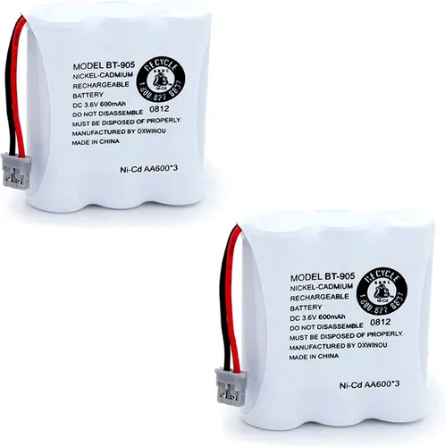 BT-905 BT905 Batería recargable para teléfono inalámbrico compatible con BBTY0663001 BBTY-0444001 BP-800 BP-905 BT-1006 3.6v 600mAh Ni-CD (paquete